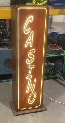 Wooden Casino Light Up Sign - PAT Tested • £45