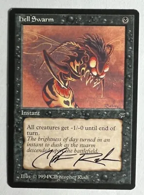 MTG Legends - Hell Swarm Signed By Christopher Rush • $79.99