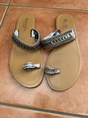 Accessorize Diamnte Roman Sandals Size M/5 • £3.50