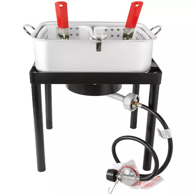 18 Qt. Outdoor Aluminum Dual Basket Fish Deep Fryer Cooker Kit Pot Propane LP  • $109