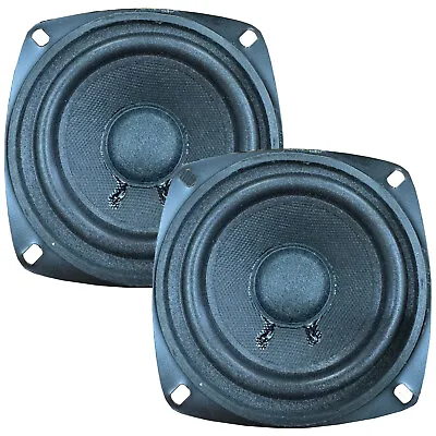 Pair Of 4  5W 4R Speaker 4 Ohm / 100mm 4 Inch 5 Watt Black Loud Speaker • £9.99