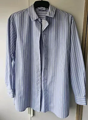 BNWT Ladies Blue And White Stripe Shirt Matalan Size 8 RRP £15 • £0.99