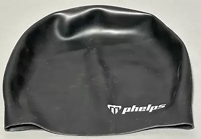 MPhelps Adult 100%Silicone Black Competition Swim Volume Cap-Long Hair • $8.99