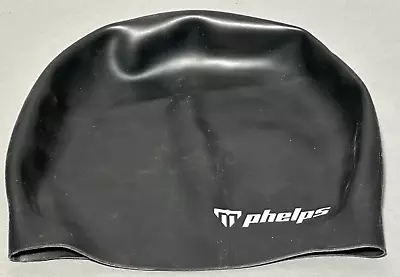 MPhelps Adult 100%Silicone Black Competition Swim Volume Cap-Preshaped-Long Hair • $8.99