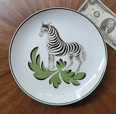 MOTTAHEDEH Belleek SAFARI ANIMAL Zebra Salad Plate-Stately Homes-Chillingham-EX! • $59.99