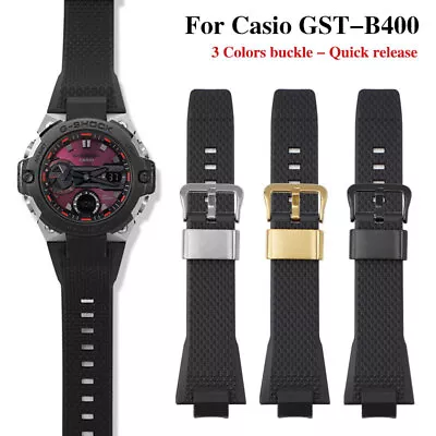Quick Release Rubber Strap Replacement Watch Strap For Casio G-Shock GST-B400 • $17.99