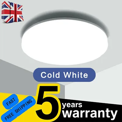 LED Ceiling Lights Flush Round Panel Down Light Living Room Kitchen Office Lamp • £5