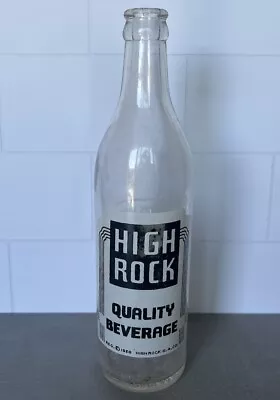 Vintage High Rock Quality Beverage Soda Bottle • $15