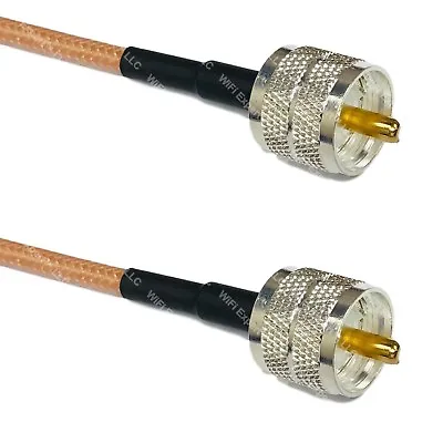 RG400 Silver PL259 UHF Male To PL259 UHF Male Coax RF Cable USA Lot • $345.52