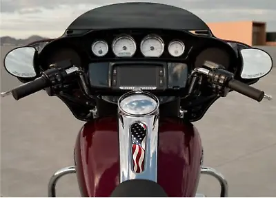 Wavy American Flag Metal Dash Insert. 08-21 Street Glide & 10-21 Road Glide. USA • $24.99