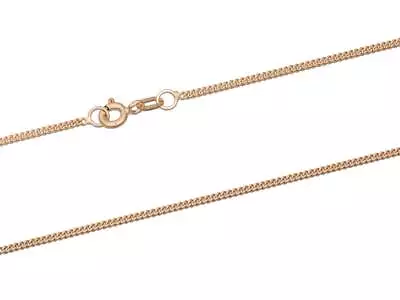 9ct Rose Gold Curb Necklace Chain 16 /18 /20  1.3mm Fine Jewellery HALLMARKED • £118.90