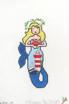 Kangaroo Paw Designs Hilton Head Mermaid Handpainted Needlepoint Canvas • $67.50