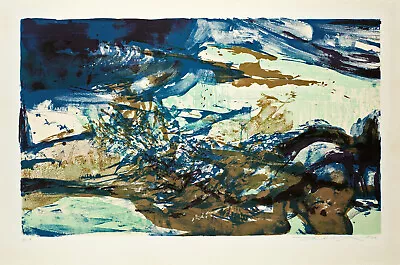 $12800 • Buy Original Lithography - Zao Wou Ki - Zhào Wújí - 赵无极 – 趙無極 - Chinese Art - 1976