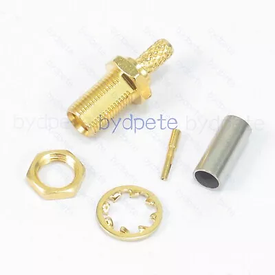MCX Female Bulkhead Connector Nut Washer Crimp For RG174 RG316 RG178 Cable 50ohm • $2.40