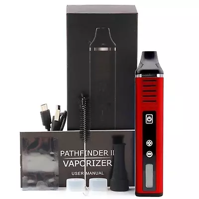 Pathfinder V2 Dry Herb Vaporizer 2200mAh Battery Large Oven Full Temp (Red) • £26.99