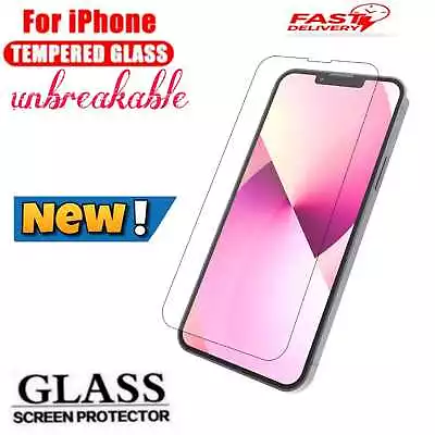 Unbreakable Glass Screen Protector For IPhone 11/12/13/14/15 Pro 6/7/8 Plus • £0.99