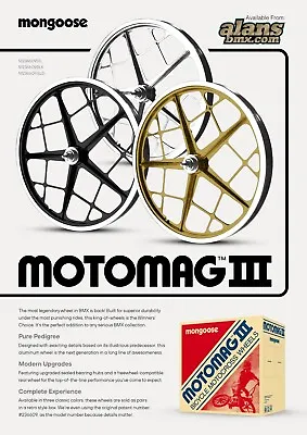 Mongoose Motomag Iii Mag Wheels Black • $475