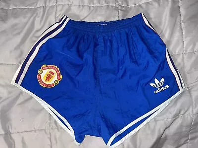 Vintage Manchester United Away Shorts 1990-92 Size M Adult • $145