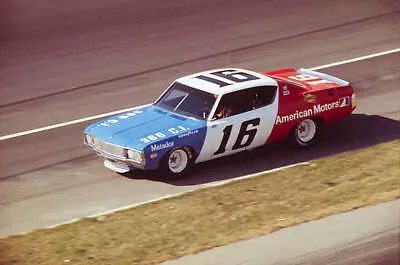 Mark Donohue Drives His Amc Matador Car 1972 Motor Racing Old Photo • $9