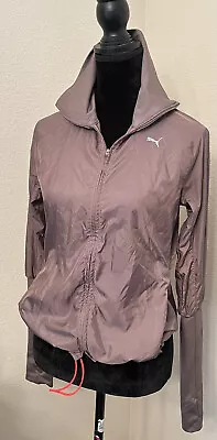 Puma Womans Windbreaker Brown Size S Lightweight Skinny Armband • $20