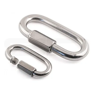 £2.99 • Buy Quick Link For Chain Shackle - A4 316 Marine Grade Stainless Steel - M3-M12