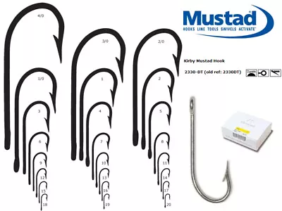 Mustad Sea Kirby Hook 2330-dt-kirbed Point Offset Ringed/choose Size/pack • $10.95