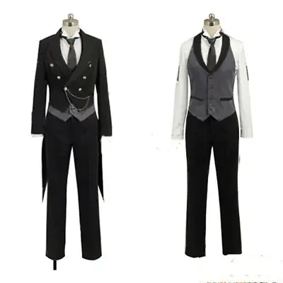 $29.90 • Buy Black Butler 2 Kuroshitsuji Sebastian Michaelis Clothing Uniform Cosplay Costume