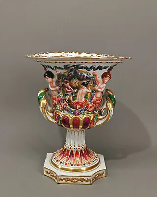 9140002-d Krateramphore Capodimonte 1900 Thüringen Mythological Scenes H26cm • $750.30