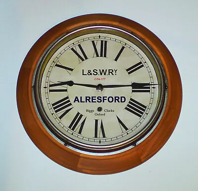 London South Western Railway LSWR Style Wooden Clock Alresford Station • £65