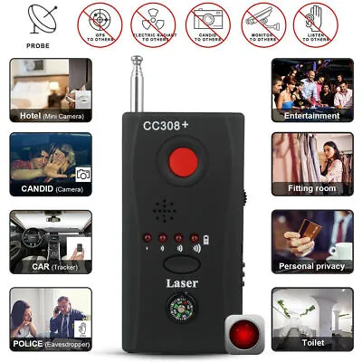 CC308+ Anti-Spy RF Signal Bug Detector Hidden Camera Laser Lens GSM Finder HOT • $12.22