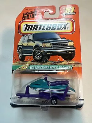 Matchbox #51 Watercraft With Trailer Beach Series Four 1999  B2 • $9.99