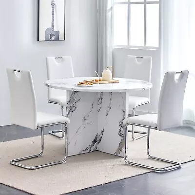 47In Modern Dinette For Kitchen 5-Piece Round Dining Table Set  For Dining Room • $483.55