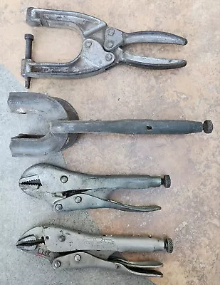 Lot Of 4 Vintage Vise Grip Locking Welding Clamp Pliers And Sheet Metal Tool... • $29