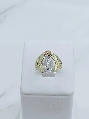 Real 10k Solid Ring Virgin Mary Horseshoe Size 7 - Anillo Herradura Virgen Maria • $163.35