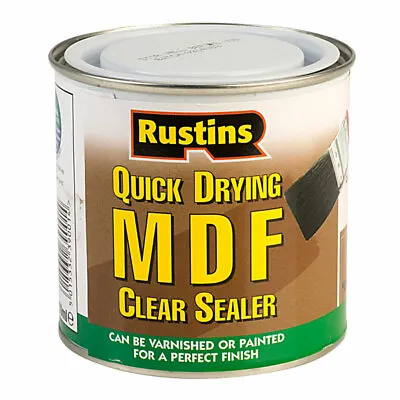 £13.95 • Buy Rustins - MDF Sealer - Paint Or Varnish After Use - CLEAR - 250ML / 500ML / 1L