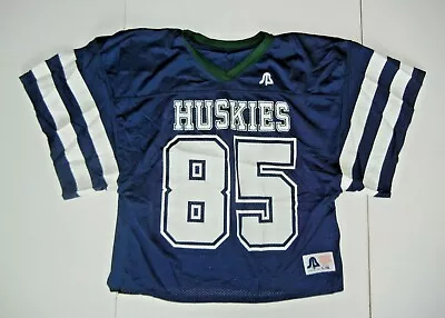 Vtg 80s 90s CONNECTICUT UCONN HUSKIES College #85 FOOTBALL JERSEY Shirt Men's XL • $54.99