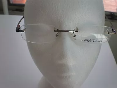 New Authentic Marius Morel 8018 220 Rimless Eyeglasses Frame 48/20 Flex Hinges • $59.99