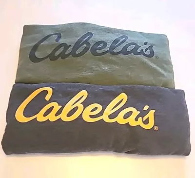 2 Men's Vintage T-Shirts 3XL  Heather Cabela's Logo Outdoor Fishing Hunting • $12.99