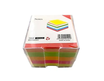 Non Sticky Note Pad Cube Block 700 Colour Post Loose Paper Memo Sheets Notes • £6.50