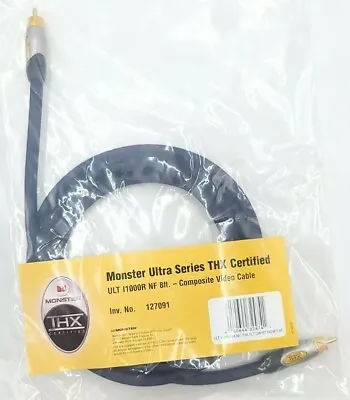 Monster Cable Thx Ultra Composite Video 1000 8ft 2.4m Model ULT V1000 CV-8 NF • $39.88