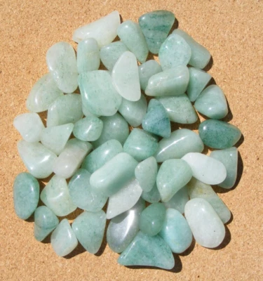 $18.66 • Buy 50 X Green Aventurine Tumblestones 20mm-30mm Crystal Tumble Gem Stone Wholesale