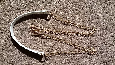 Miche Compatible~ Durable Leather 47  Chain Strap White & Gold~NIP • $10.50