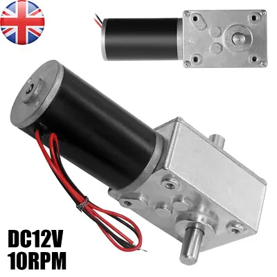 Double Shaft Worm Gear Motor DC 12V 10RPM High Torque Speed Reduction Motor • £23.99