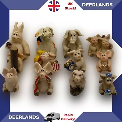 12 Miscellaneous Piggin Figurines Hand Made David Corbridge • £17.99