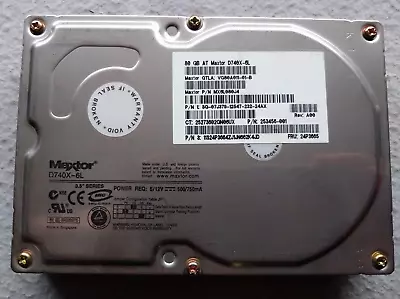 £10 • Buy Maxtor D740X-6L 80GB 3.5  Hard Disk Drive MX6L080J4