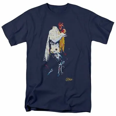 Elvis Presley Yellow Scarf T Shirt Mens Licensed The King Tee Navy • $21.69