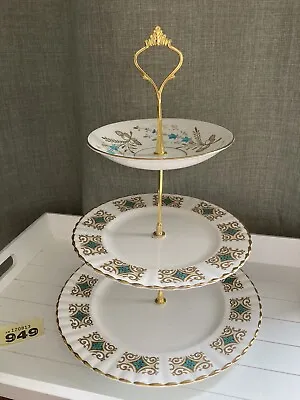 949 Genuine Vintage China 3 Tier Cake Stand Mismatched Plates Weddings Parties • £8