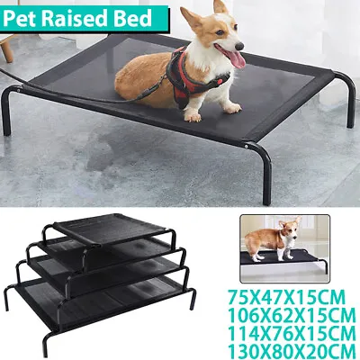 $23.99 • Buy Heavy Duty Pet Raised Bed Elevated Trampoline Hammock Cat Dog Raised Mesh Deluxe