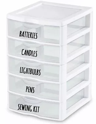 £1.45 • Buy Vinyl Stickers, Labels For Small Storage Boxes, Tubs, Jars, Make-Up, Utility