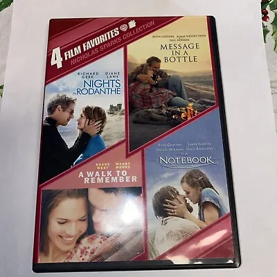 4 Film Favorites The Notebook A Walk To Remember Message In A Bottle Dvd New • $9.99